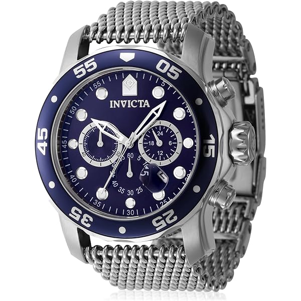 Orologio Da Uomo Invicta Pro Diver In Acciaio Inossidabile Con Quadrante Blu Al Quarzo Subacqueo 200m 22054