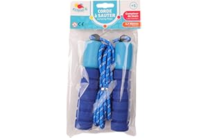 FLYPOP'S - Skipping Rope with Counter - Recreation Game - 011089Y - Blue - Rope - Skill Game - Children's Toy - 26 cm x 14 cm - Suitable for ages 3 and up