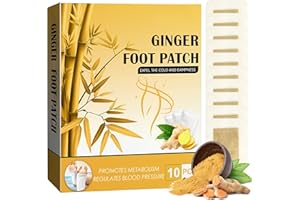 MELARQT Entgiftungspflaster Füße Ingwer Pulver (20 Stück)-Detox Fußpflaster Entgiftung Können Den Schlaf Verbessern von Körper Entgiften, Deep Cleansing Foot Pads Füße Warm Fußpflaster zur Entgiftung