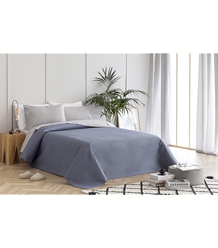 Todocama Fijne sprei met ruitpatroon, voor lente, zomer, herfst en winter, 100% microvezel, extra zacht, multifunctionele sprei, voor bedden met 140/150/160-250 x 260 cm, beige