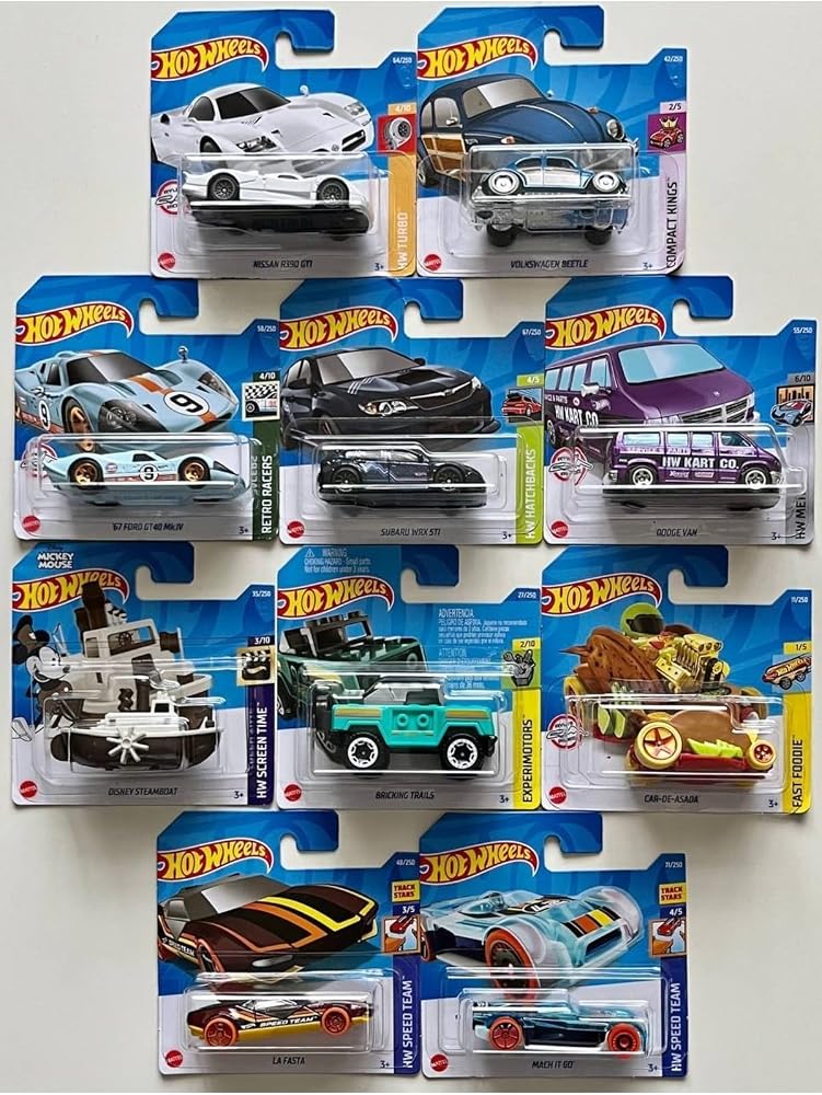 Hotwheels 10'lu Başlangıç Seti - Onlu Farklı Model Araba