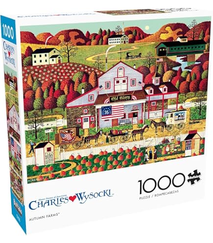 Buffalo Games Puzzle 'Fire!' Von Charles Wysocki – 1000 Teile, Motiv: Nostalgische Feuerwehr, Fertig 26,75 X 19,75 Cm
