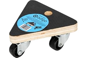 ADGO Plataforma de Transporte Triangular 130x130x130 mm, Laminada Impermeable, Capacidad de Carga 100 kg, Ruedas Giratorias de 360 Grados, Almohadilla de Transporte para Mover Muebles