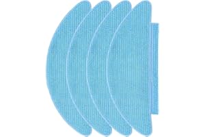 NUHFUFA 4 PCS Washable Mop Pad Robot Sweeper Accessories for Lubluelu SL60D/SG60/SL61, Replacement Cloths Wipe Rags