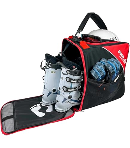 Zaino Per Scarponi Da Sci Driver13 - Con Scomparto Casco, Antiscivolo, Nero-Blu - Foto 3