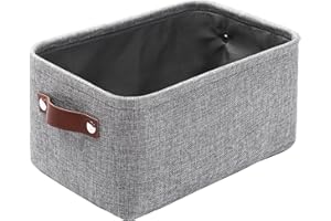 Mangata Paniers de Rangement Petit, Boîte de Rangement en tissu pour Sous-vêtements, Chaussettes, Jouets (Gris, lavable)