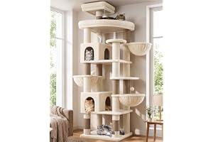 Globlazer S82 klösträd beige stor XXL stabil 210 cm för flera stora katter