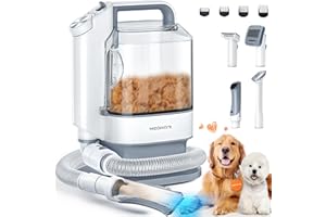 ‎MEOWANT Meowant Dog Clipper with Pet Hair Vacuum Cleaner with 3.2 L Large, Quiet Clipper Dog Cat Pet Hair Trimmer with 5 Professional Tools for Grooming and Cleaning