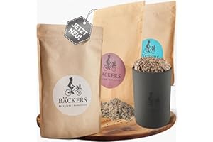 BÄCKERS BACKSTUBE I MANUFAKTUR BÄCKERS® Brotback-Starterset, 3 Brotbackmischungen mit einzigartiger Silikon-Backform (Made in Germany) | Einfach leckeres Brot backen - ohne Zusatzstoffe & immer frisch