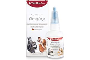 EXVital Ohrenpflege von TierPlus, für Hunde, Katzen & Kleintiere - 50 ml – Löst Ohrenschmalz & Schmutz, 100% natürliche Ohrentropfen für eine Stabilisierung der natürlichen Bakterien, Made in Germany