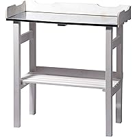 dobar 29060e Moderner weißer Pflanztisch aus imprägniertem robustem Kiefernholz, Zinkablagefläche, 78 x 38 x 84 cm