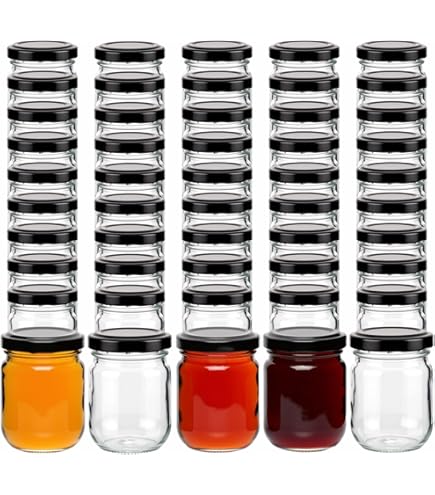 80 ML - Mini Confituurpot Jampot Inmaakpot met geruite schroefdeksel