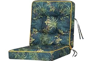BJIRD Cuscino per Panchina - Cuscini Morbidi per Seduta e Schienale, Cuscino per panche da giardino a dondolo, Cuscino per panca altalena Hollywood - Cuscini Impermeabili con Cinghie di Fissaggio - 50 cm