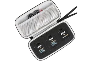 Khanka Eva Custodia Rigida da Viaggio per Rode Wireless ME/GO II/GO - Sistema radio microfono a 2 canali. (solo scatola, nero)