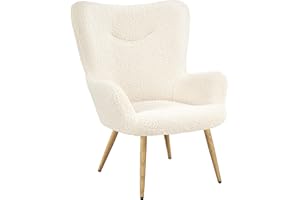 ‎YAHEETECH Yaheetech Ohrensessel eleganter Armsessel Polsterstuhl mit klappbare Rückenlehne Lehnsessel bis 136 kg belastbar Sessel fürs Wohnzimmer/Schlafzimmer