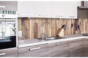 DIMEX Küchenrückwand Folie selbstklebend HOLZLATTEN | Klebefolie - Dekofolie - Spritzschutz für Küche | Made in EU - 260 cm x 60 cm
