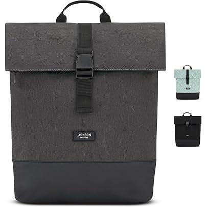 Zaino Elegante Idrorepellente Zaino Porta PC Donna Uomo Oliva - Henry - Rolltop Per Lavoro Zaino Per Laptop 16 Pollici - 14