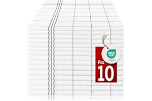 Pataya Torchons de Cuisine - Lot de 10 Anthracite 100% Coton Torchon Vaisselle Professionnel 50x70 cm qualité Certifié Oeko-TEX Super Absorbant