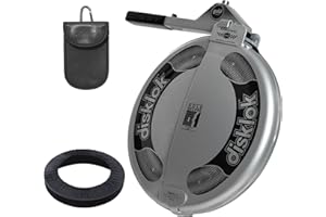 Disklok Gold Security Edition Combo Pack Car Steering Wheel Full Cover Anti- Angle Grinder Anti-Theft Lock Police Approved Inc. Cover & Small RFID Pouch (Silver, Small 35cm - 39cm)