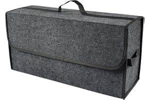 Auirshiky Kofferraum Organizer, Auto Organizer Toolbag, Kofferraum Organizer aus Filz mit Klett Fixierung, Faltbar & Extra Stabil, Wasserdicht, Kofferraumtasche aus Filz für Ordnung im Auto