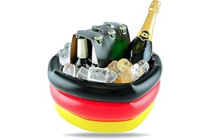 XXL Getränkekühler aufblasbar 60 cm - Kühler für Getränke - Fanartikel Tischdekoration für Fußball WM, EM 2024 (Getränkekühler Deutschland)