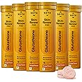 SETU Skin Renew Glutathione Tablets For Glowing Skin|90 Effervescent Tablets With 500 Mg L-Glutathione & Vitamin C|Antioxidant & Skin Glow Supplement|Orange (Pack Of 6),6 Count,15 Capsules