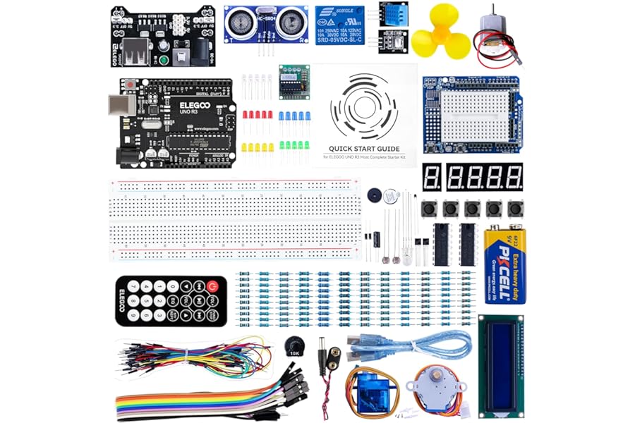 ELEGOO UNO R3 Project Super Starter Kit Compatible with Arduino IDE with Tutorial for Beginner