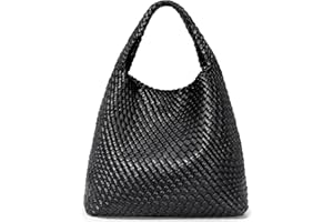 Oscaurt Woven Leather Tote Bag for Women - Ladies Handbag Shoulder Bag With Pouch Purse - Shopping Top-Handle Bag