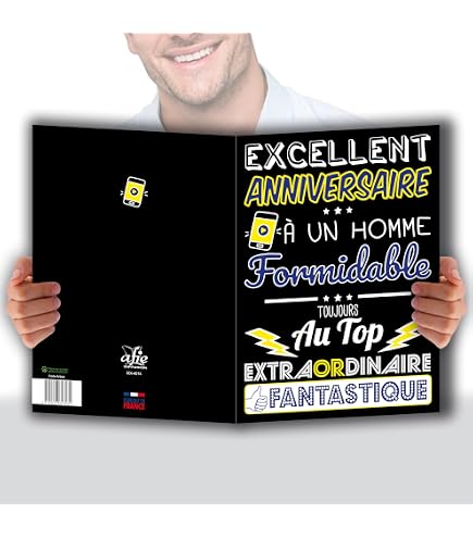 GLMX-2037 Gaston Lagaffe MAXI Grande Carte Joyeux Anniversaire 1 An De