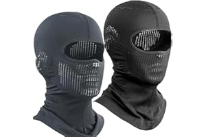 MOMAHUA Cagoule de Cyclisme 2 Pack, Masque de Sport Multifonction Respirant pour Velo, Moto, Running, Ski, Anti-UV, Coupe-Vent, Élastique