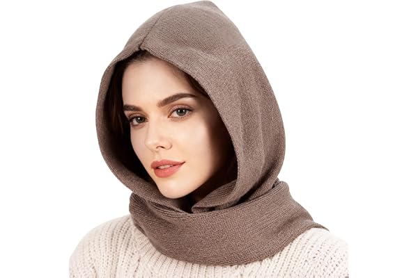 TAGVO Vintermössa halsdukar 2 i 1, vindtät vintermössa med halsvärmare mjuk huva scarf mössa, unisex pullover halsduk mössa, elastisk varm huvudscarf wraps balaklava hatt