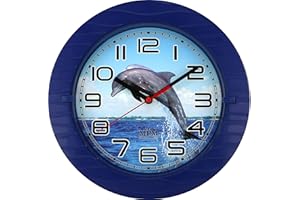 MPM Quality, wall clock, Dolphin, ∅ 218 x 43 mm