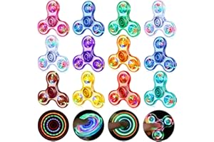 Gigilli Fidget Spinner 12er Pack,Party Favors LED Light Fidget Spinner Spielzeug für Kinder, Stressabbau Anti Angst sensorisches Spielzeug,Valentinstag Ostern Party Taschenfüller Geschenk