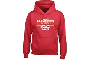 Hippowarehouse Forget the glass slippers, This princess wears football boots kids children's unisex Hoodie hooded top