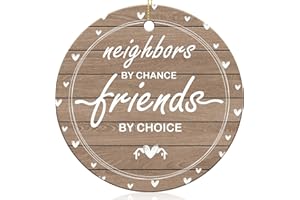 HINGTAI Ozdoby świąteczne najlepsze prezenty dla sąsiadów dobrzy sąsiedzi, śmieszne prezenty dla sąsiada prezenty dla sąsiada dekoracje świąteczne 2024, odpowiednie dla sąsiadów, kobiet, przyjaciół, dekoracje