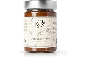 KoRo - Erdmandelcreme mit Cashew und Kakao 350 g - Nur drei Zutaten - Hoher Nussanteil - Veganer Brotaufstrich - Topping für Pancakes, Waffeln oder Porridge