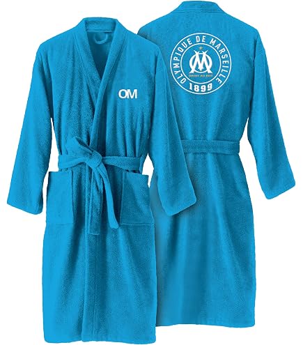 Chaussons Officiels Olympique De Marseille – Fan OM 100% – Logo Brodé & Sublimé – Confort Maison