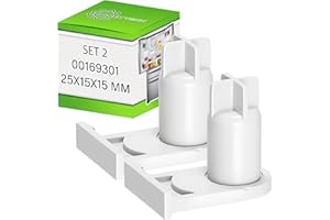 Set di 2 Pz Boccola per Cerniere Maniglia Porta per Congelatore e Frigorifero da Incasso - Codice Originale 00169301 169301 per Bosch 5384490 per Miele - Garanzia di 5 Anni - ONIX TECH