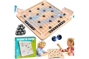 FOHYLOY Gioco di Scacchi Magnetici, Magnetic Chess Game, Gioco da tavolo a Scacchi con Pietre Magnetiche, Giochi Magnetico da Tavolo a Scacchi, Chess Board Games per feste per la famiglia e gli amici (A)