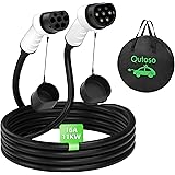 Qutoso Cavo Ricarica Auto Elettrica Tipo 2, 16A | 11KW | 7 Metri, Ricarica Rapida, qualità Affidabile Cavo di Ricarica per Au
