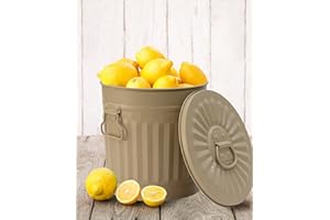 Home&Decorations vintage rubbish bin, waste basket, laundry basket, bucket with a lid, bin with carry handles