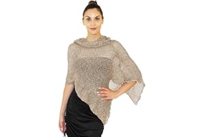 creazioni unique Poncho Coprispalle da Donna Elegante da Cerimonia o Sera - Poncho Donna Estivo e Primaverile in Rete di Viscosa Termica Profumato con Essenza di Fiore di Ciliegio