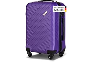 Xonic Design Reisekoffer - ABS Hartschalen Koffer mit 360° Leichtlauf-Rollen - hochwertiger Trolley mit Zahlenschloss in M-L-XL oder Set (Lila, M)