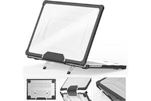 SEYMCY Case Compatible with MacBook Pro 14 inch Case 2025 2024 2023 2021, Anti-Scratching Protective Hard Shell with Foldable Stand M5 M4 M3 M2 M1 (A3434 A3401 A3112 A2992 A2918 A2779 A2442), Black