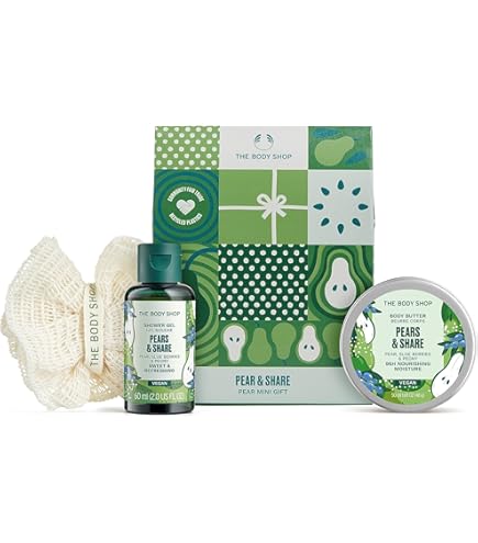 The Body Shop Pears & Share Essential Body Care Set, Vegan, 4