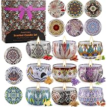 Set 6 Candele Lisce Versate A Mano Non Profumate | 7x8,3 Cm, 90 Ore Di Combustione | Per Matrimoni, Cenoni E Atmosfera Natalizia