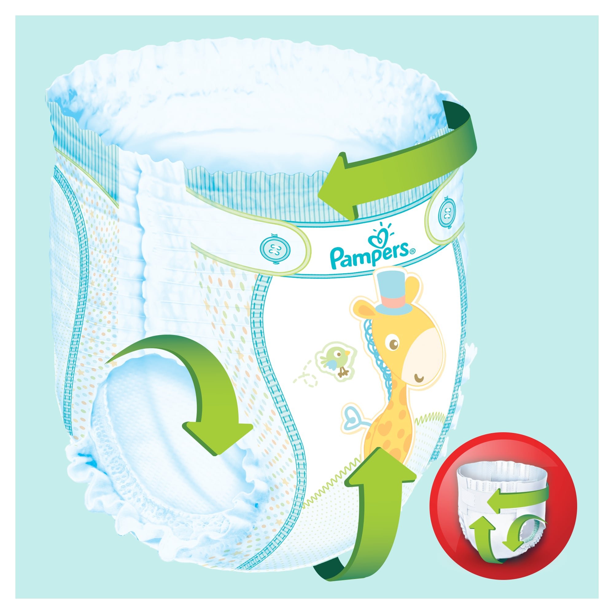 Pampers Baby Dry Pants Couchesculottes Taille 6 (+15 kg) Mega+