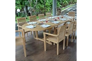 Teck'Attitude Table Extensible Ovale Teck Massif Florence 194/294 x 110 cm