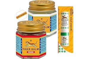 BIEN Ô NATURE Le véritable baume du tigre Rouge30gr+Blanc30gr+Inhaleur respiratoir,Anti douleurs,anti inflammatoire,Mal de dos,Douleurs musculaires Articulaires,Menthol et Camphre,Produit authentique