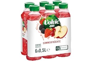 Volvic Juicy Multifrucht – Aus Multifrucht- und Karottensaftkonzentraten – Nur natürliche Aromen – 6 x 1 l